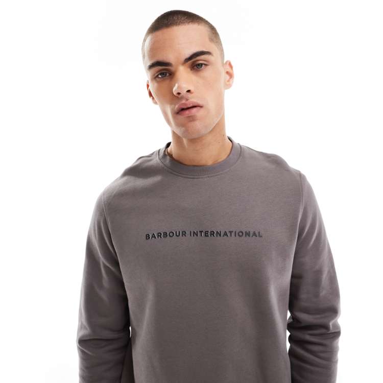 Barbour international sweatshirt grey hotsell