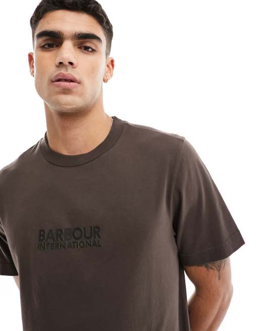 Barbour International - Shadow - T-shirt marrone con logo