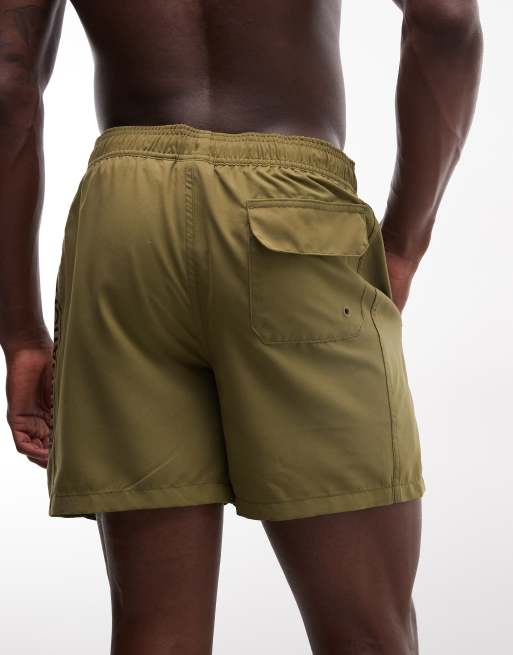 Barbour International - Short de bain avec grand logo - Kaki, 5 de 5