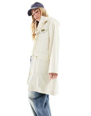 Barbour on sale white coat