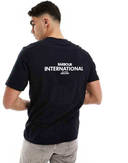 Barbour International - Simons - Sort T-shirt med logo