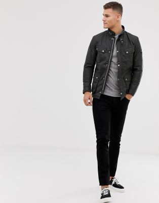 barbour international slim fit duke wax jacket