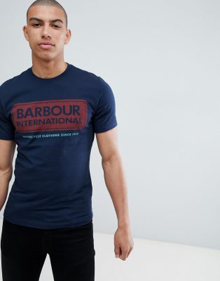 barbour international logo t shirt