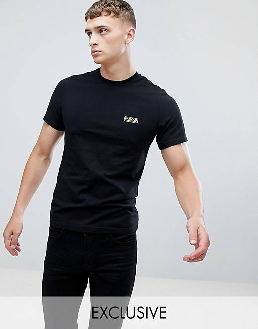 Barbour International slim fit logo t-shirt black Exclusive at ASOS