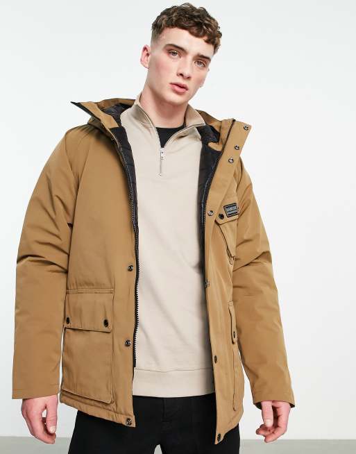 Barbour International – Slipstream Shoreditch – Jasnobrązowa wodoodporna kurtka z pikowaną podszewką