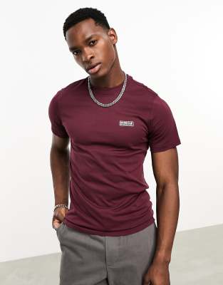 Barbour International small logo t-shirt in burgandy