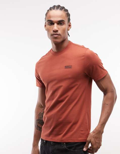 Barbour International small logo t-shirt in burnt red - view 1