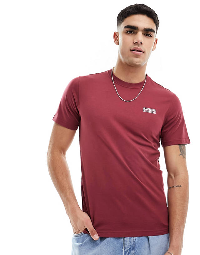 Barbour International - small logo t-shirt in deep red