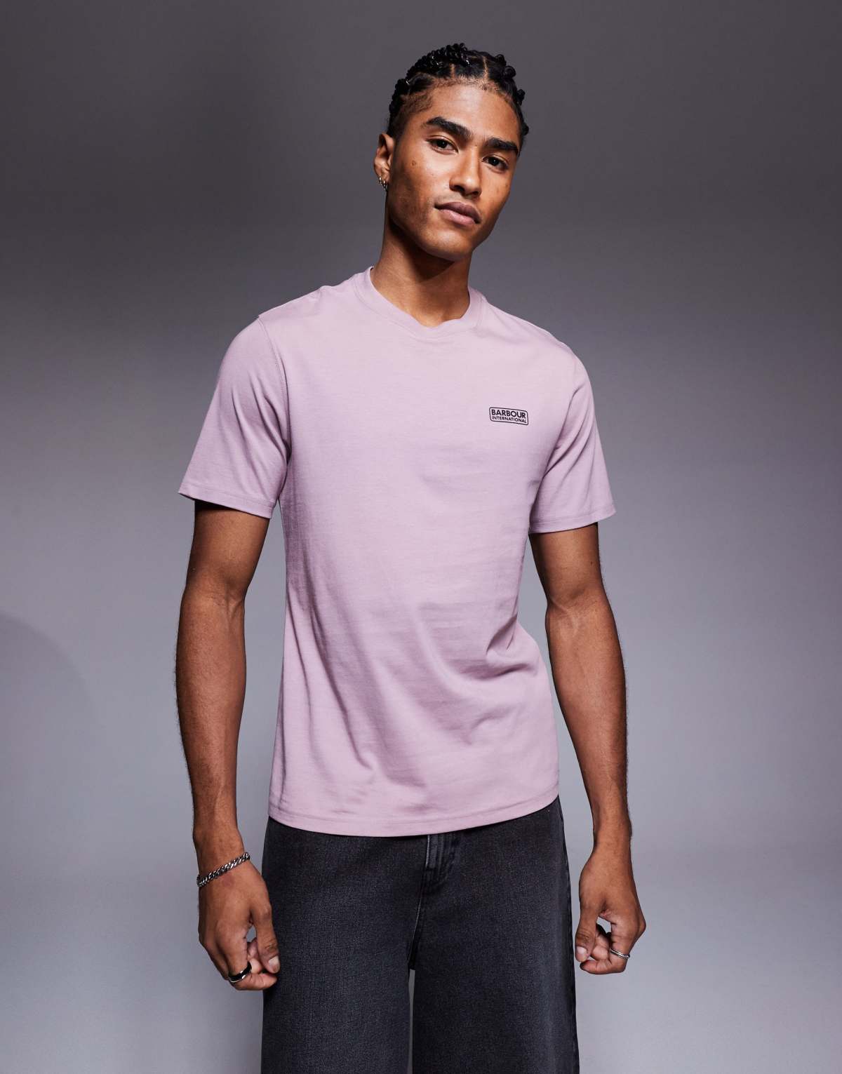 Barbour International small logo t-shirt in elderberry