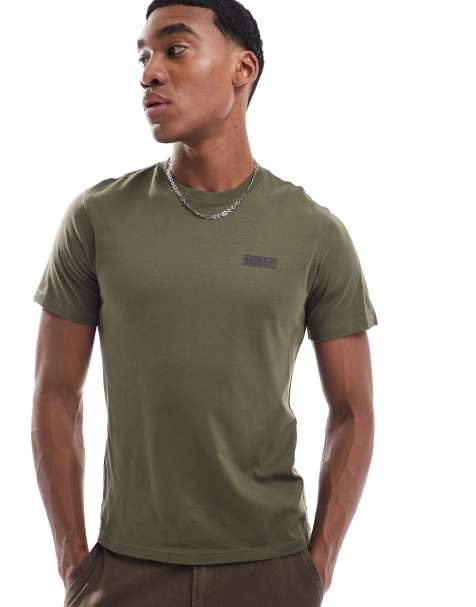 Barbour International small logo t-shirt in khaki - view 1