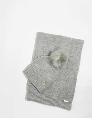 Barbour International Sparkle beanie & scarf gift set