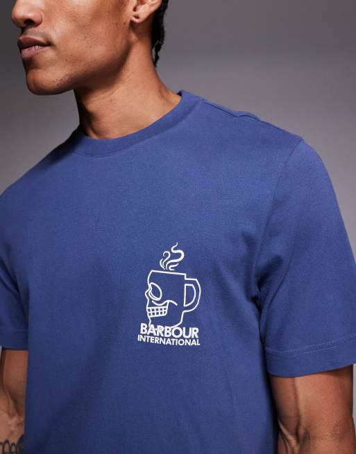 Barbour International - Straites - T-shirt à logo graphique et imprimé au dos - Bleu, 5 de 5