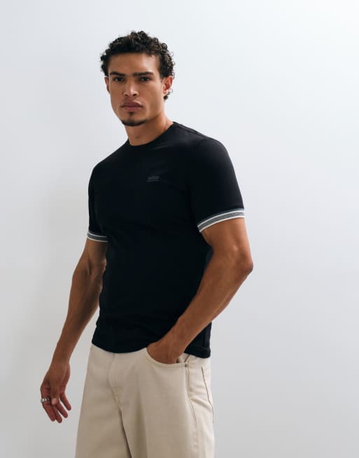 Barbour International t-shirt à manches courtes avec logo à liserés noir, 2 de 5