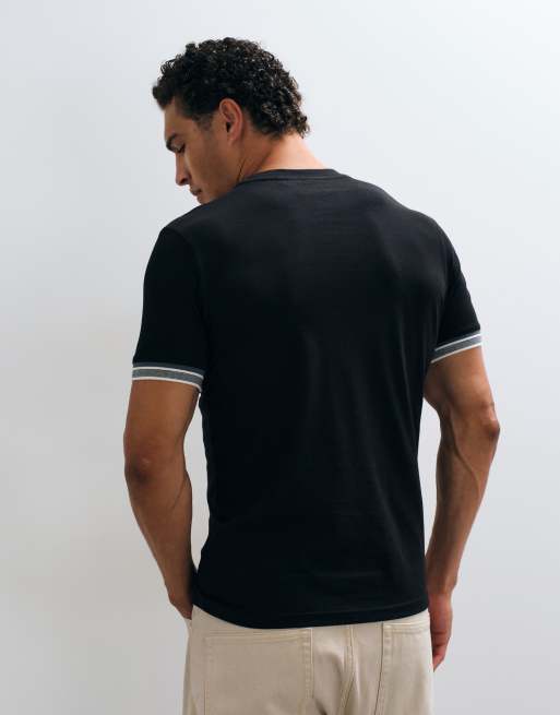 Barbour International t-shirt à manches courtes avec logo à liserés noir, 5 de 5