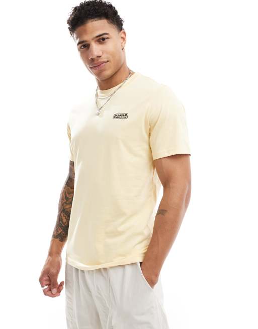 Barbour International - T-shirt avec petit logo sur la poitrine - Jaune