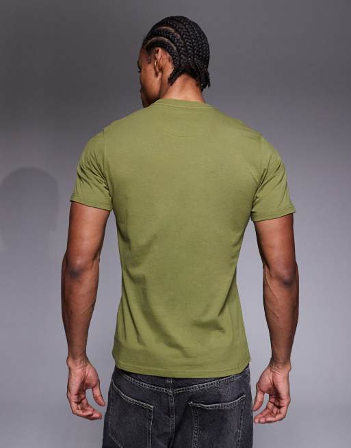 Barbour International – T-Shirt in Grün mit kleinem Logo, 3 von 5