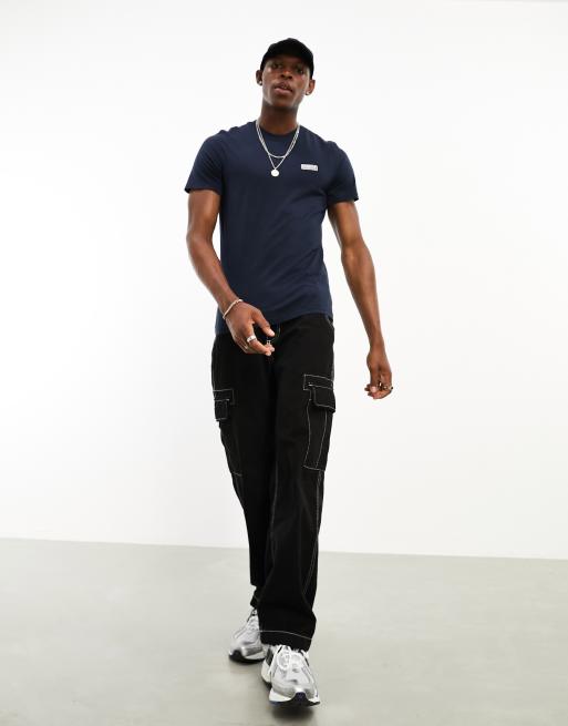Barbour International – T-Shirt in Marineblau mit kleinem Logo, 4 von 4