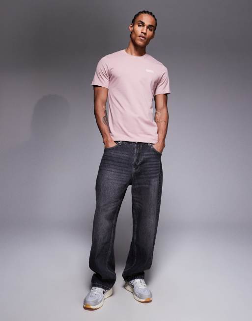 Barbour International – T-Shirt in Rosa mit kleinem Logo, 2 von 5