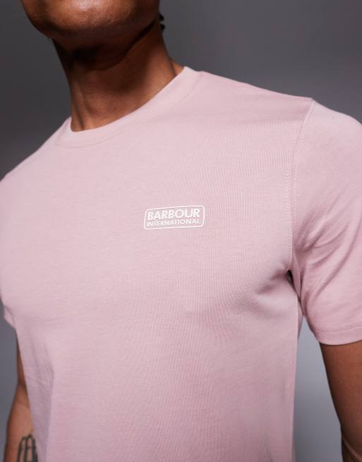 Barbour International – T-Shirt in Rosa mit kleinem Logo, 5 von 5
