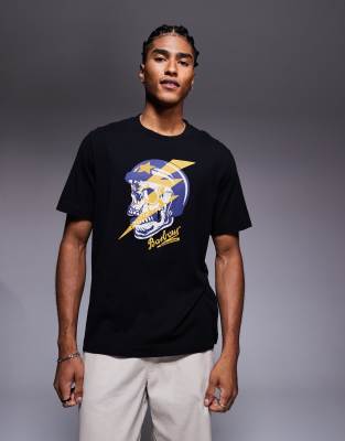 International - T-Shirt in Schwarz mit Flash-Grafik Schwarz 97 CM