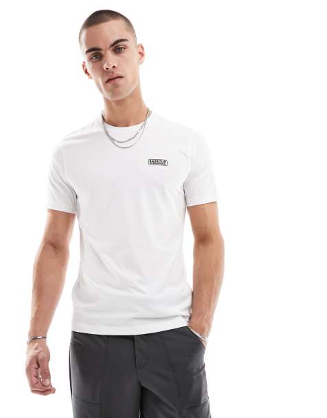 Barbour International – T-Shirt in Weiß mit kleinem Logo - view 1