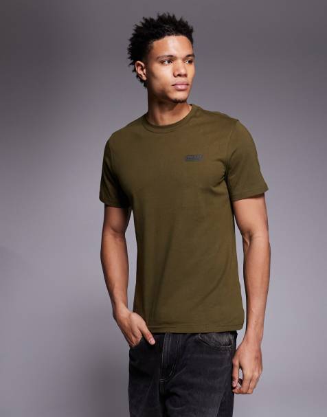 Barbour International - T-shirt met klein logo in saliegroen - view 1