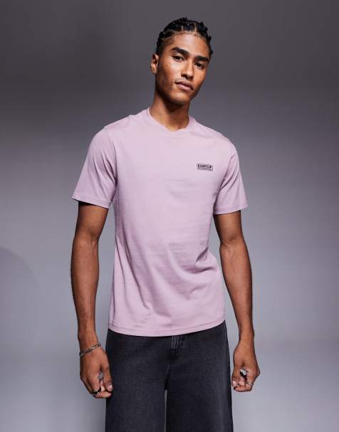 Barbour International - T-shirt met klein logo in vlierbes - view 1