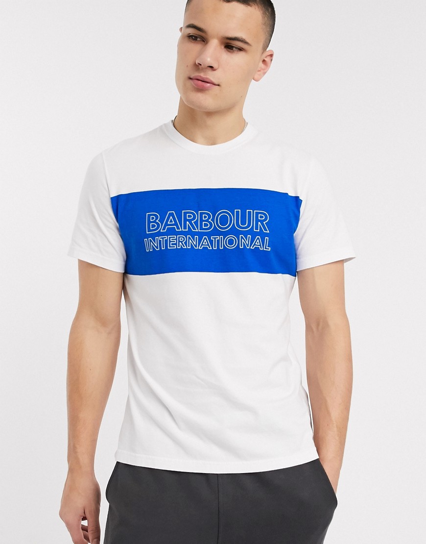 Barbour International - T-shirt met logovlak in wit