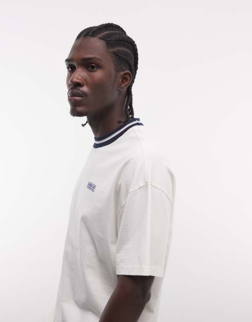 Barbour International - Taley - Oversized T-shirt met gekleurde rand en logo in wit, 4 van 5