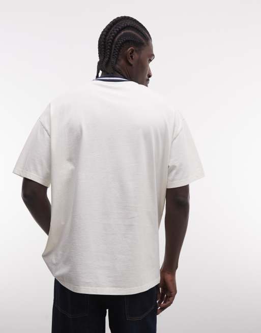 Barbour International - Taley - Oversized T-shirt met gekleurde rand en logo in wit, 5 van 5
