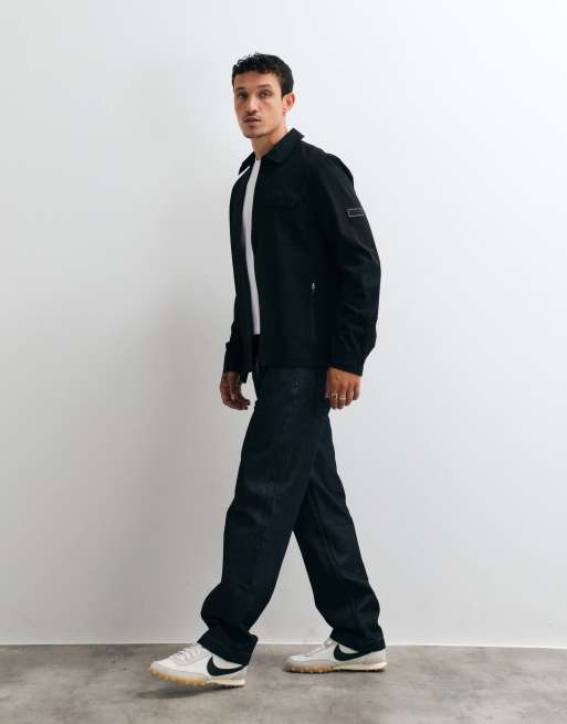 Barbour International Tash zip through overshirt in black (part of a set), 2 of 5