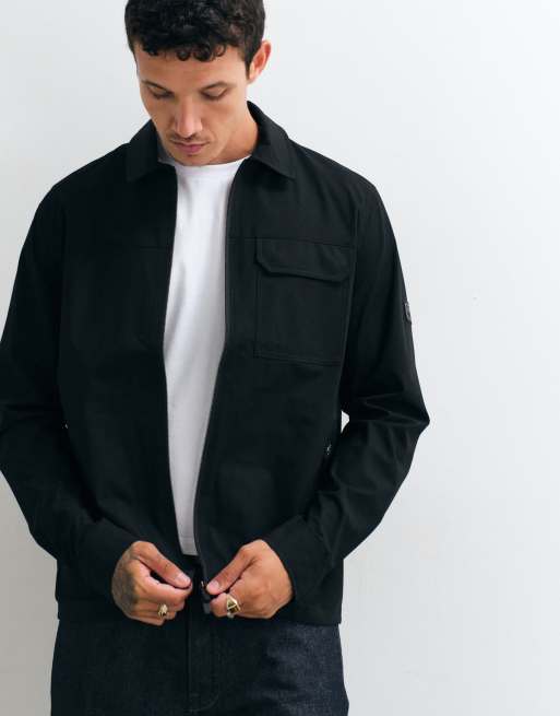 Barbour International Tash zip through overshirt in black (part of a set), 3 of 5