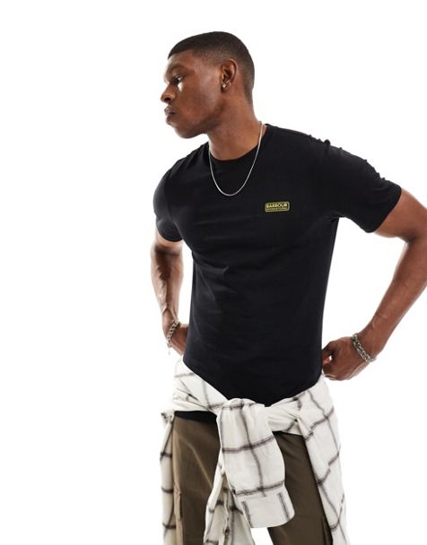 Barbour International - Throttle - Slim-fit T-shirt met logo in zwart, exclusief bij ASOS - view 1