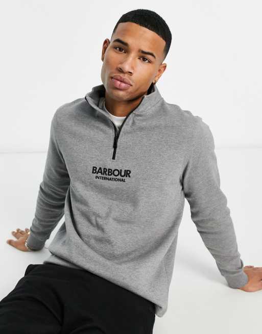 Barbour international sweatshirt deals grey