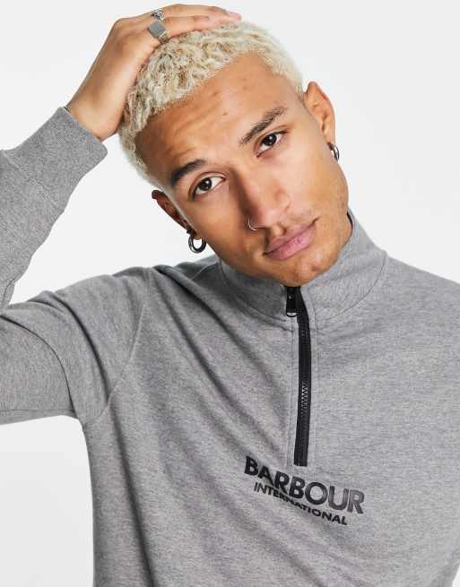 Barbour international sweatshirt deals grey