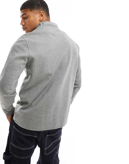Barbour International – Transmission – Sweatshirt in Grau mit kurzem Reißverschluss, 4 von 4