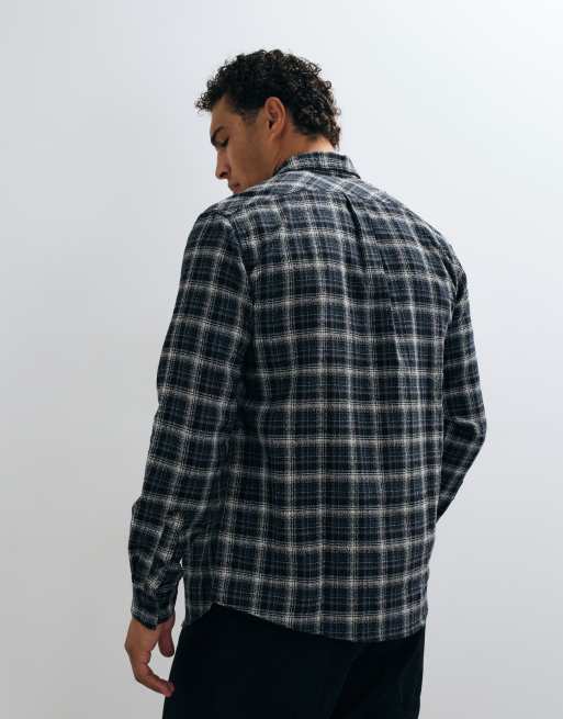 Barbour International Transverse långärmad rutig skjorta i svart, 5 av 5