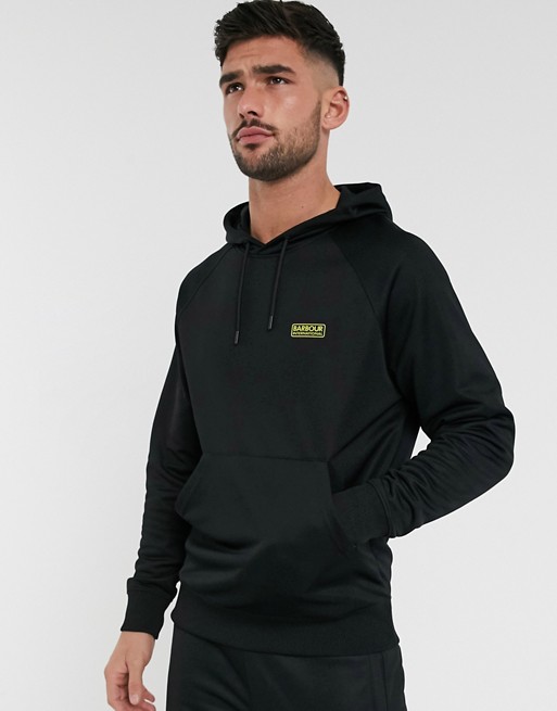 Barbour International tricot overhead sweat in black