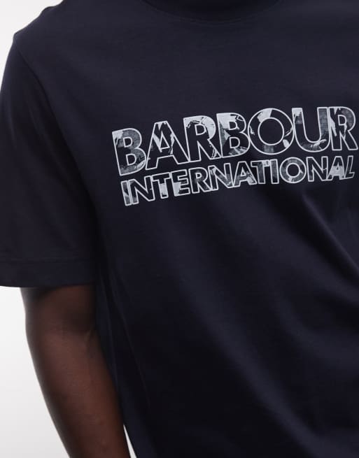 Barbour International – Unite – Marinblå t-shirt med logga, 5 av 5