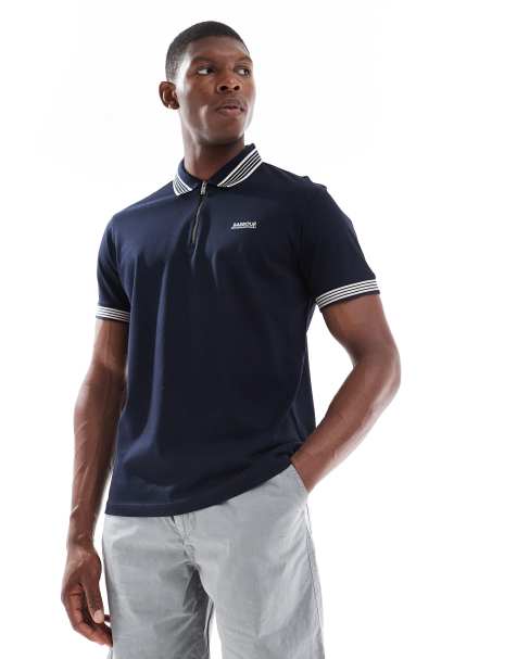 Barbour International upham polo shirt in navy