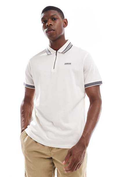 Barbour International – Upham – Polohemd in Weiß - view 1