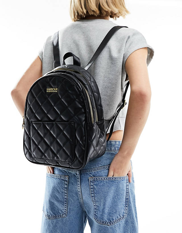 Barbour International - uxbridge quilted backpack in black