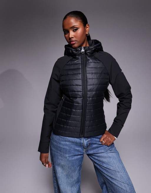 Barbour International - Valentina - Gewatteerde sweater in zwart, 2 van 4