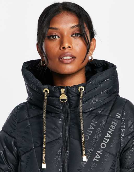 Women's barbour cheap fur hood