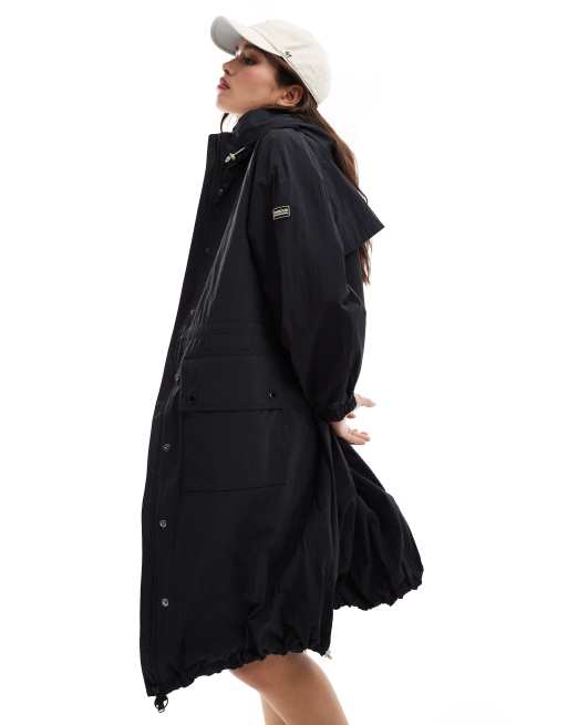 Barbour International Varona showerproof parka in black