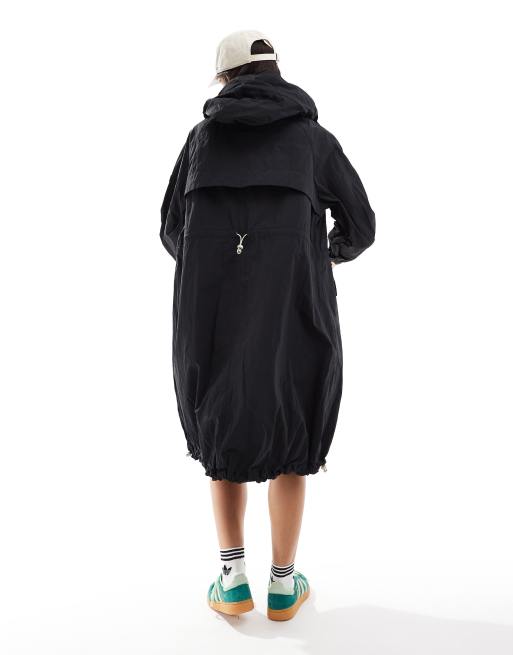 Barbour International Varona showerproof parka in black, 4 of 4