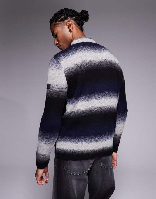 Barbour International – Vector – Czarny sweter z blokami kolorów i okrągłym dekoltem , 3 z 5