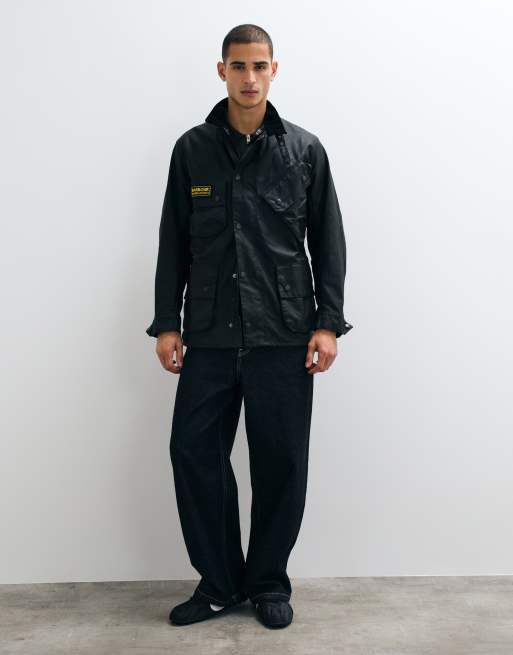 Barbour International veste cirée Original ceinturée noire, 2 de 5