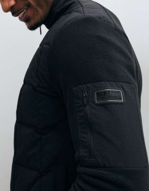 Barbour International veste sweat zippée matelassée Burnhope noire, 4 de 5