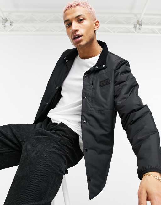 Barbour International - Viewforth - Gewatteerd jack in zwart